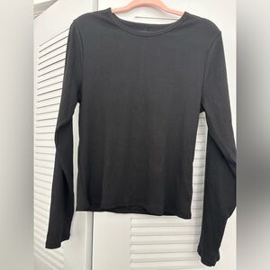 Gap Black Ribbed Long Sleeve XL